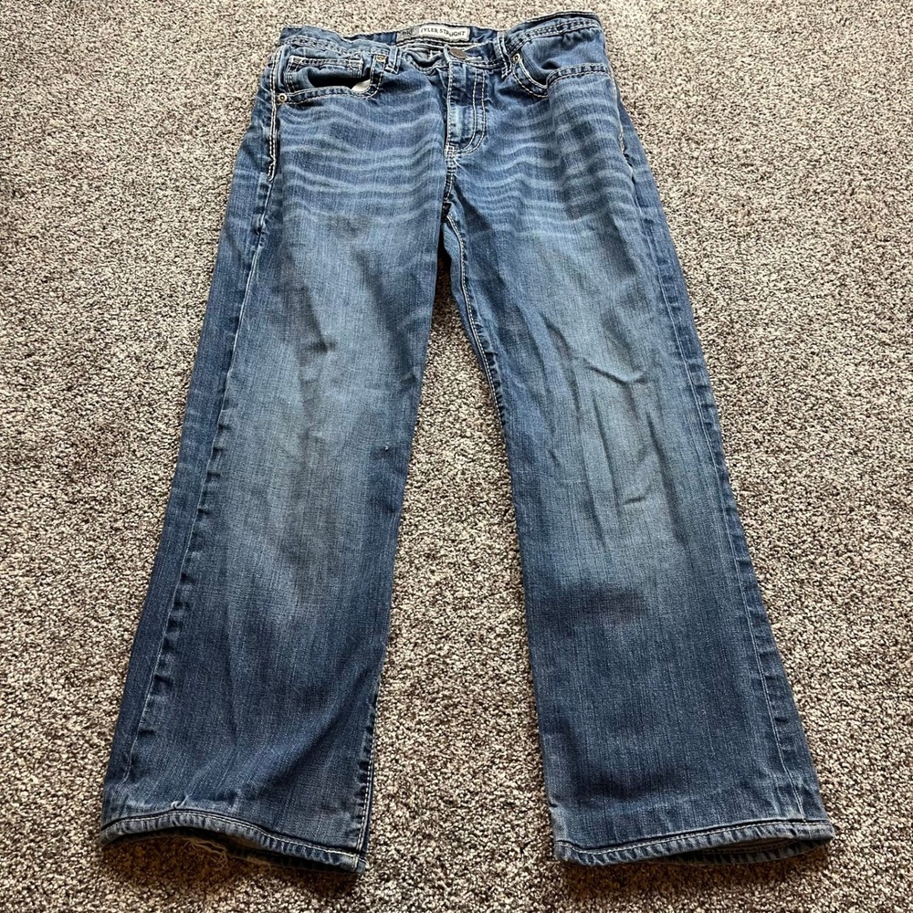 BKE Denim Jeans Mens 30X25 31S Tyler‎ Straight Blue Wash Cotton